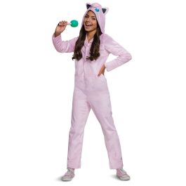 Costume Jigglypuff Pokemon Per Bambina - Tuta Morbida Con Cappuccio E Microfono Giocattolo, Vestito Ufficiale Per Halloween E Carnevale