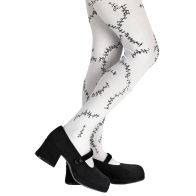 Stitched White Pantyhose