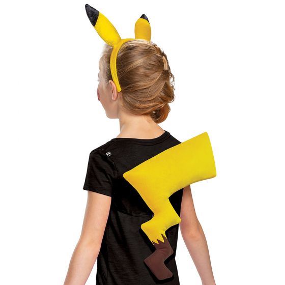 Disguise Pokemon Pikachu Headband & Tail Costume Accessory Kit Adult Size Yellow 