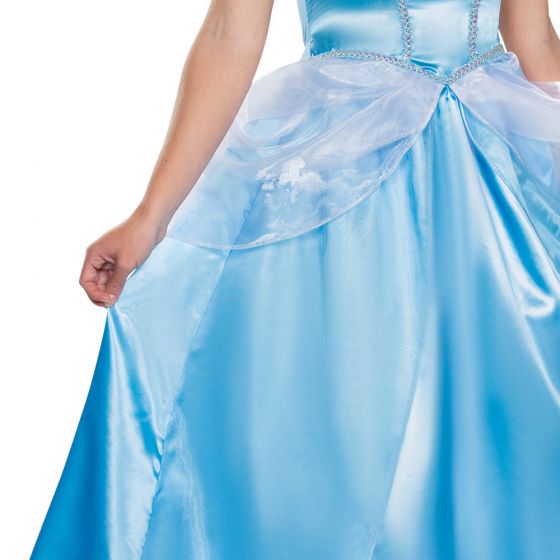 DISGUISE 88982E, Official Disney Princess Snow White Deluxe Costume Dress  Adult Sized, Blue & Yellow, L