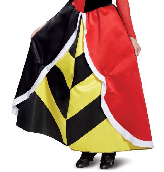Disney Villains Queen of Hearts Deluxe Adult Halloween Costume, Red/Black, XL